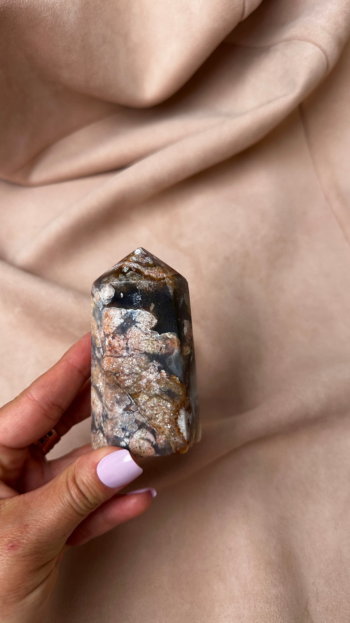 Sugar Druzy Agate Tower Amethyst (Q)