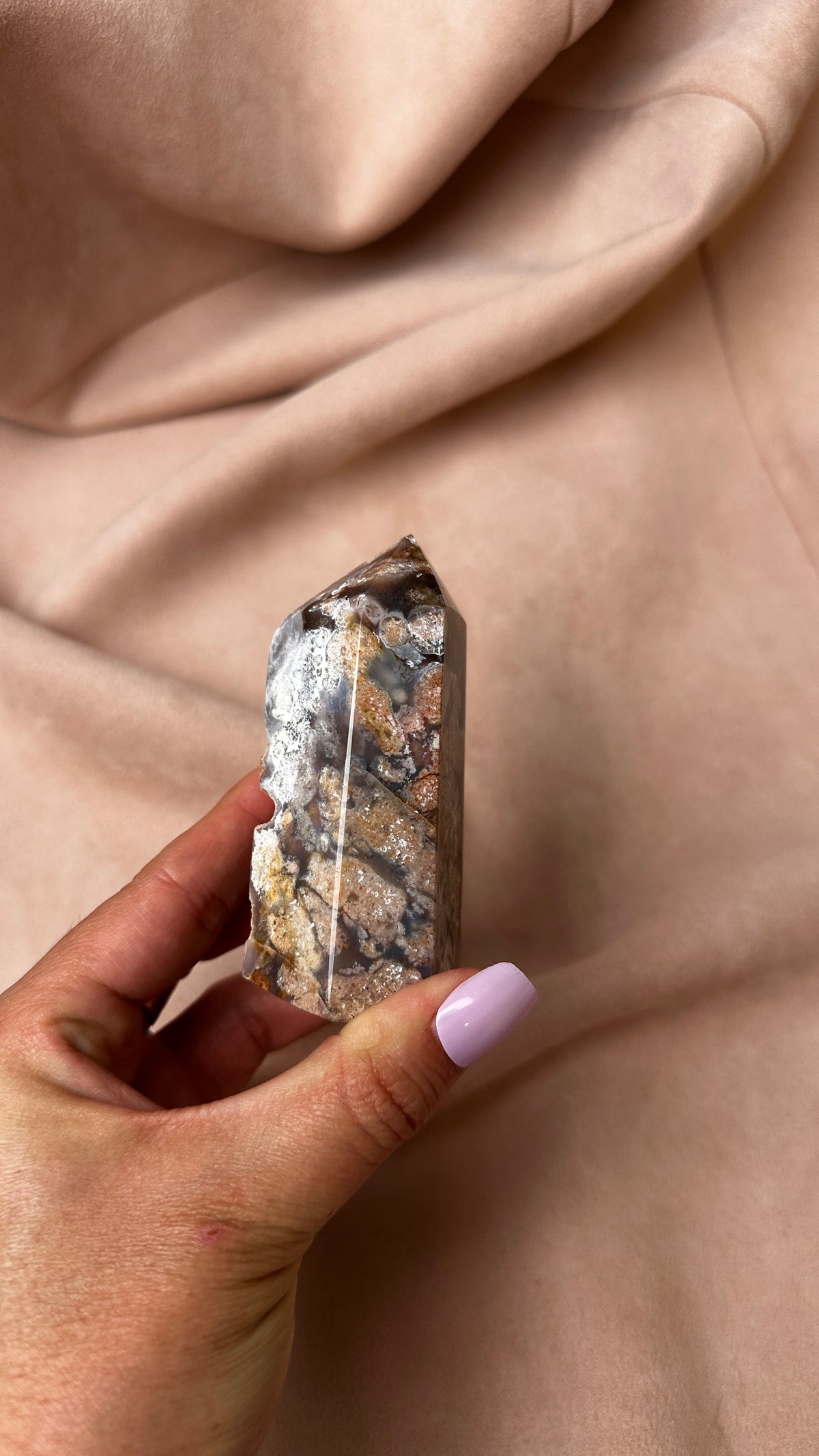 Sugar Druzy Agate Tower Amethyst (Q)