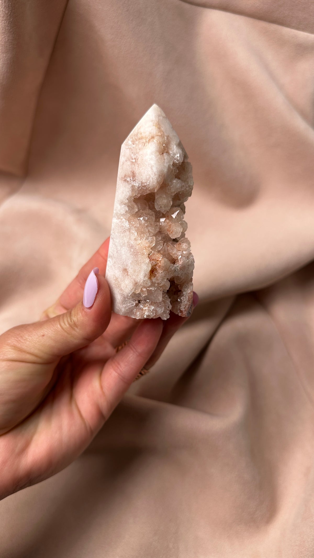 Sugar Pearls and Candy Druzy Tower Amethyst (BB)