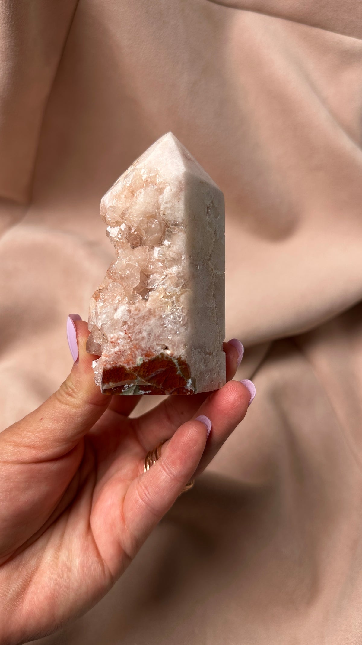 Sugar Pearls and Candy Druzy Tower Amethyst (BB)