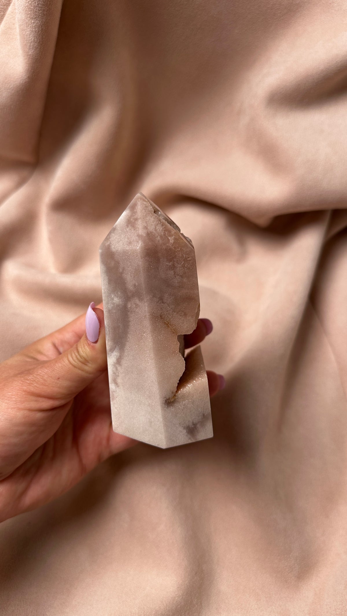 Pink Druzy Agate Tower Amethyst Sugar Druzy (R)